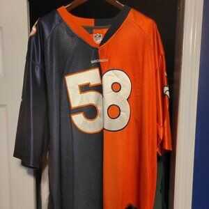 NWOT Denver Broncos Von Miller Nike Split Authentic Jersey, Size 60 (3x)